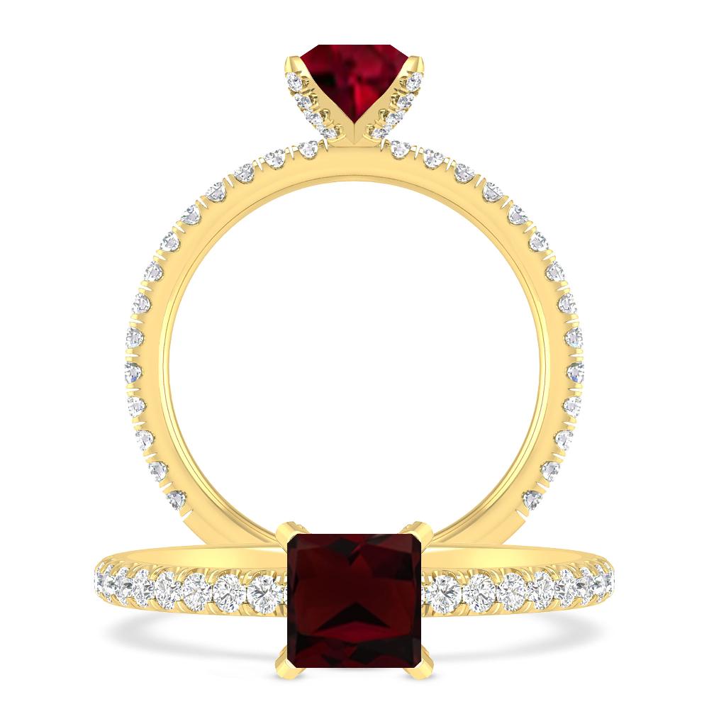 Yellow Gold - Garnet