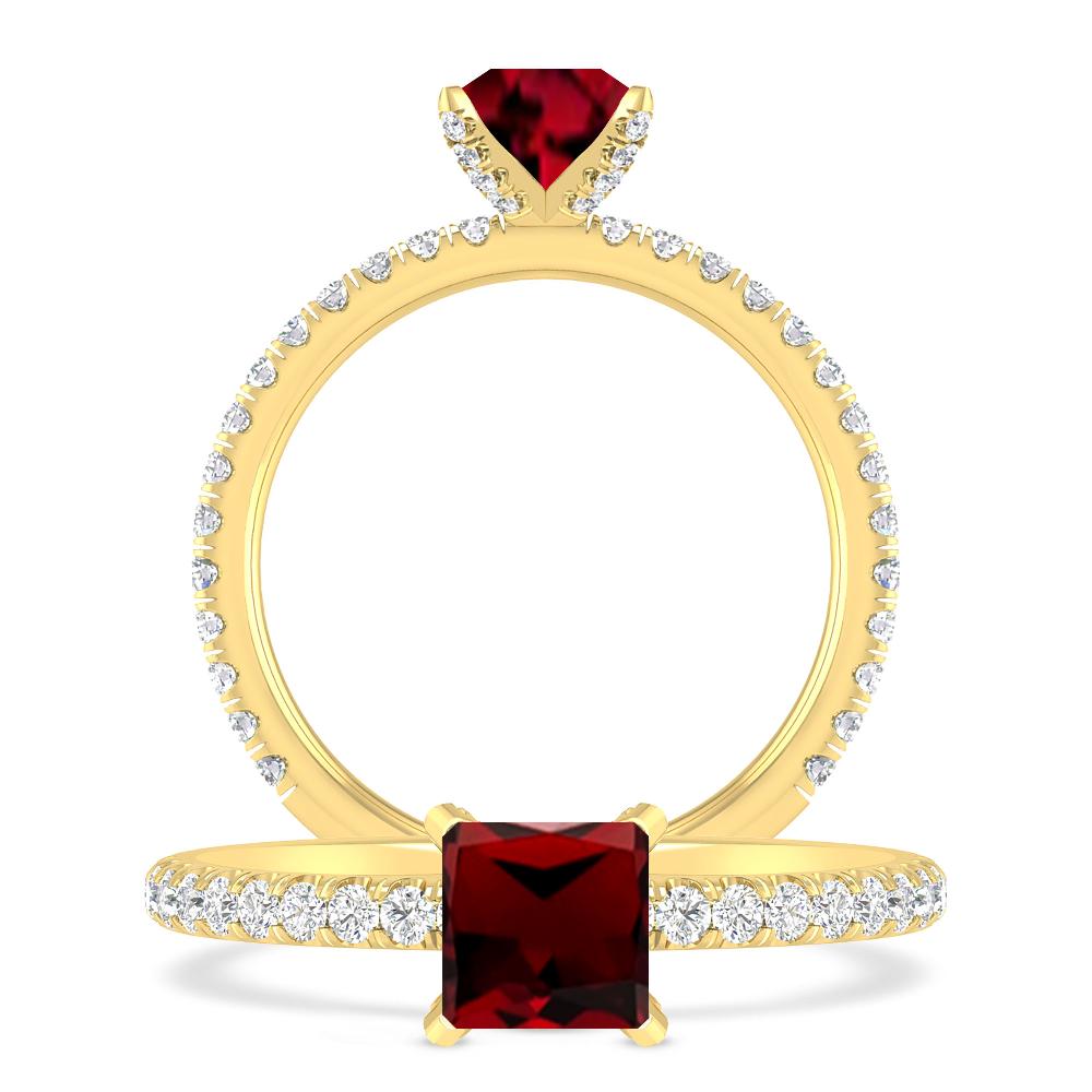 Yellow Gold - Garnet