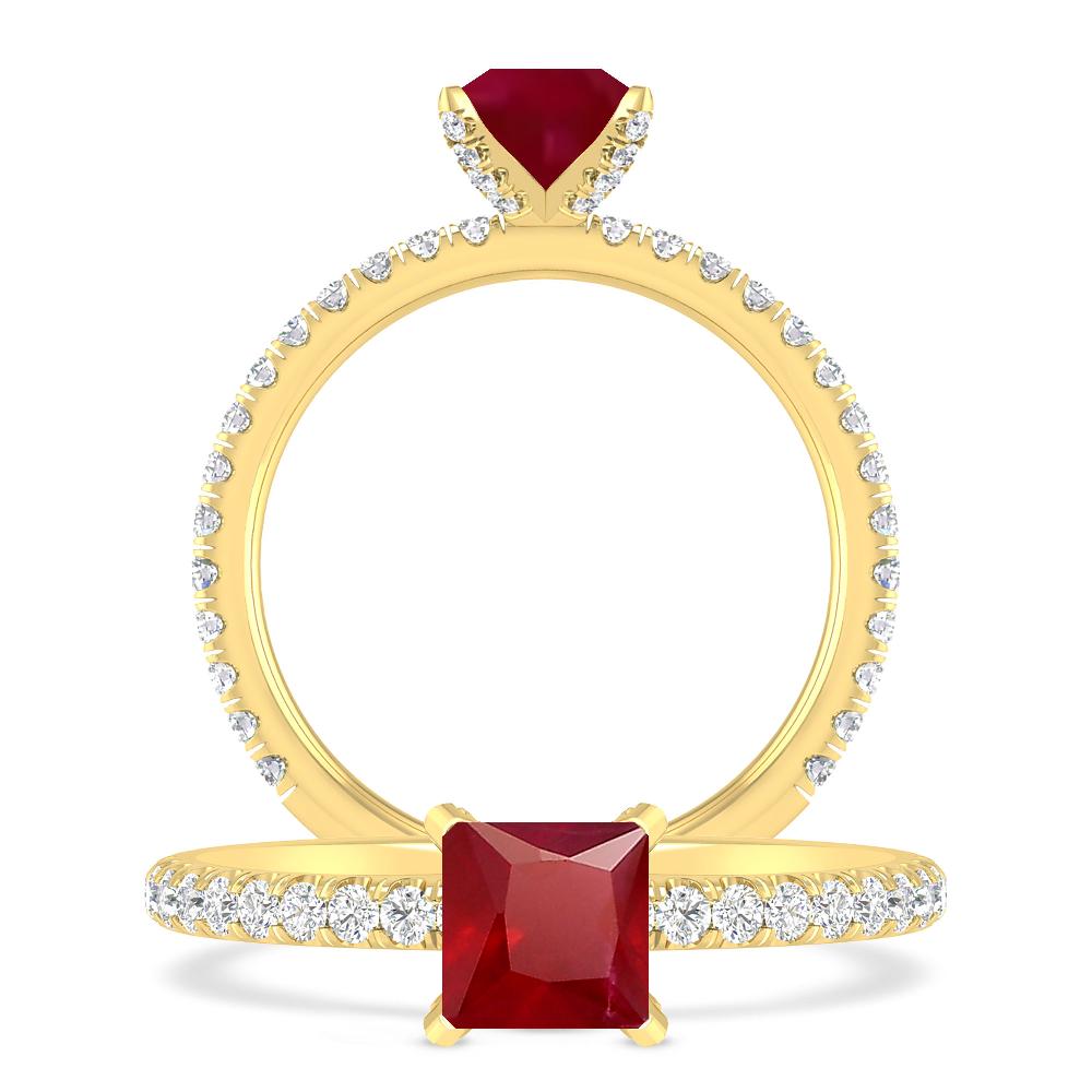 Yellow Gold - Ruby