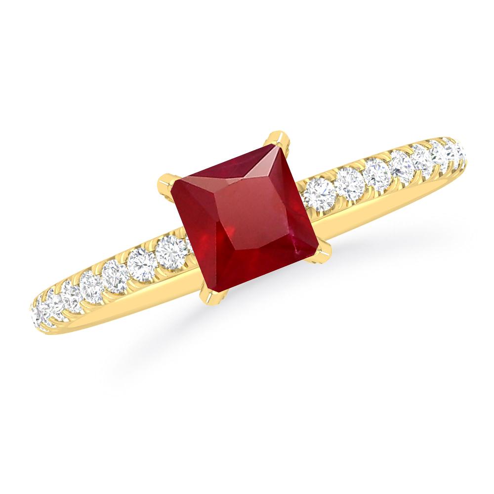 Yellow Gold - Ruby