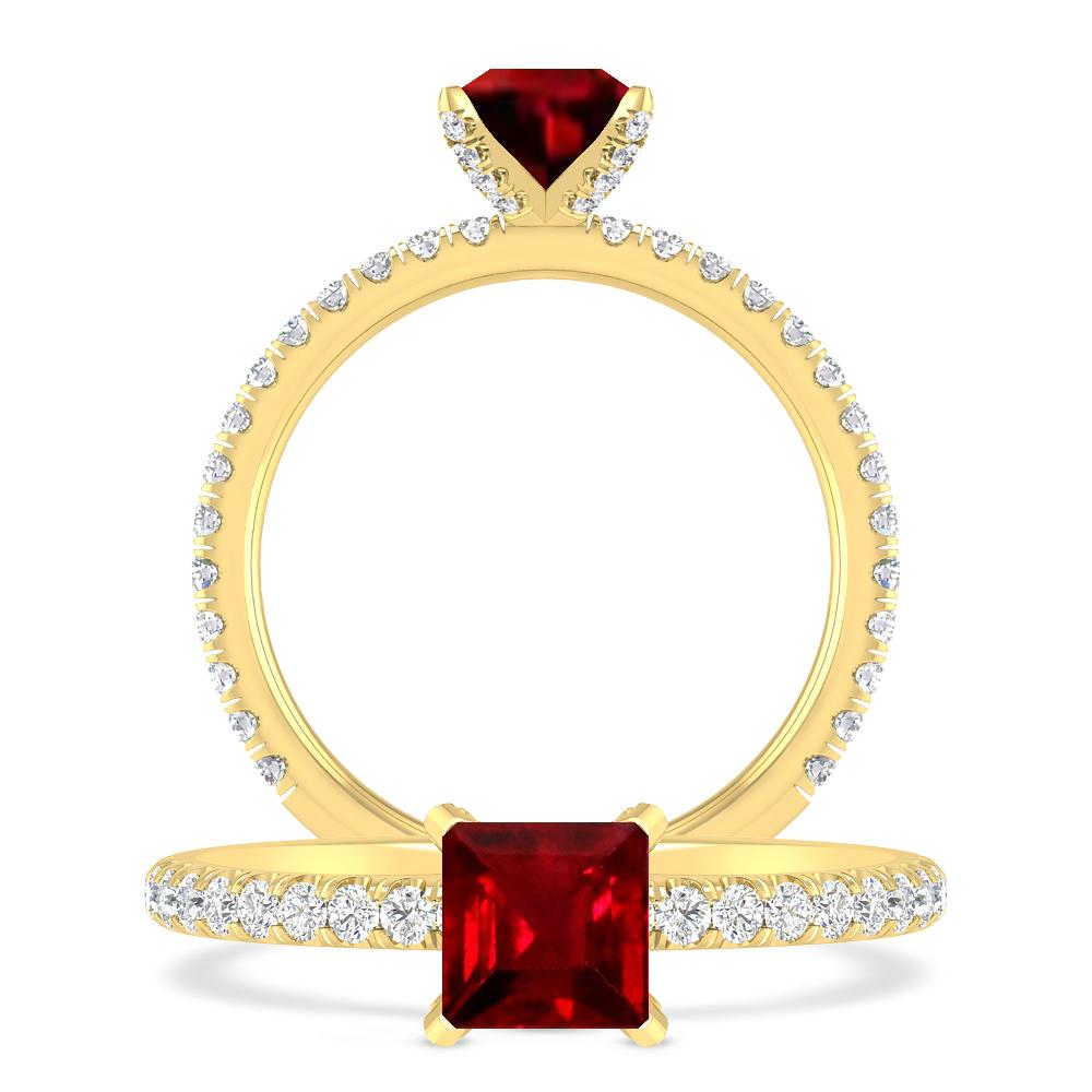 Yellow Gold - Ruby