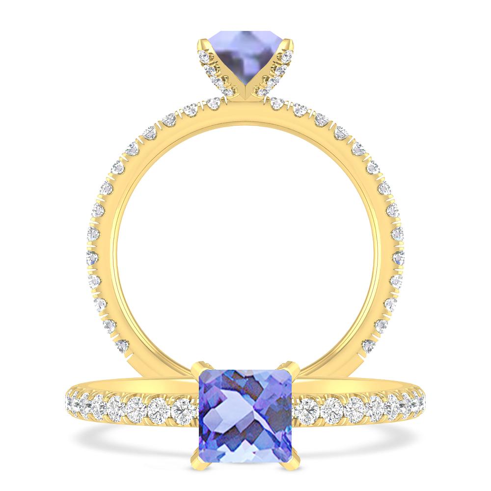 Yellow Gold - Tanzanite