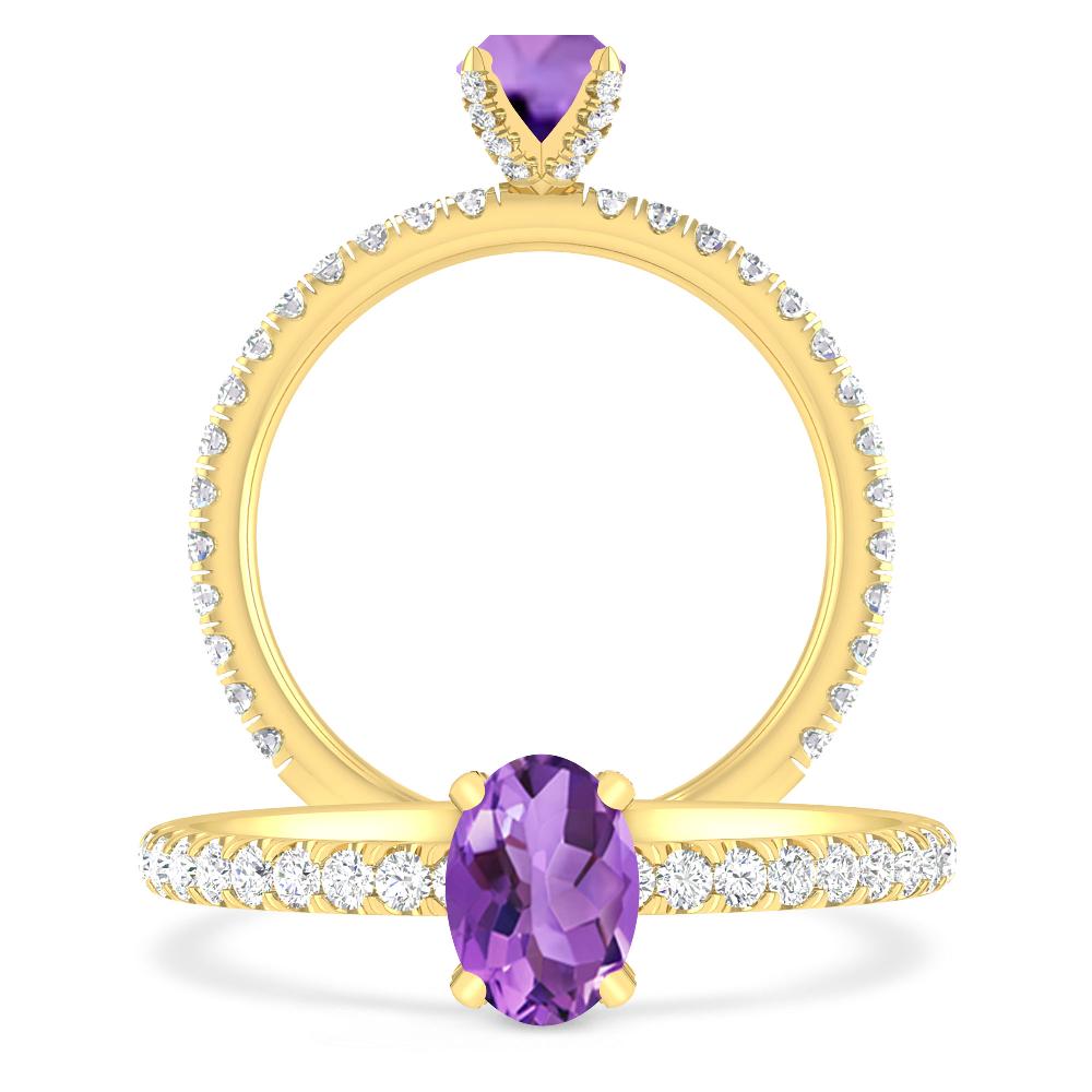 Yellow Gold - Amethyst