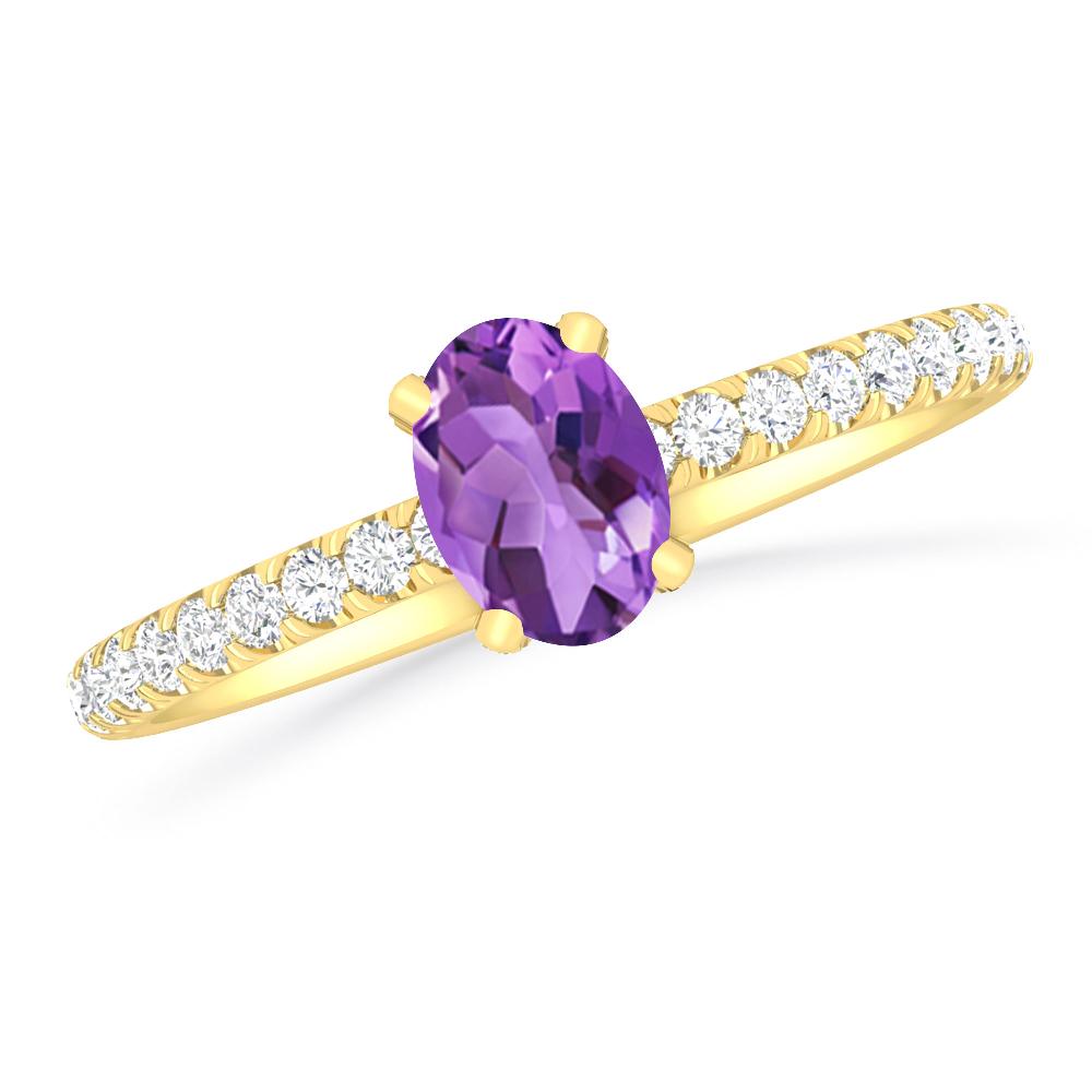 Yellow Gold - Amethyst