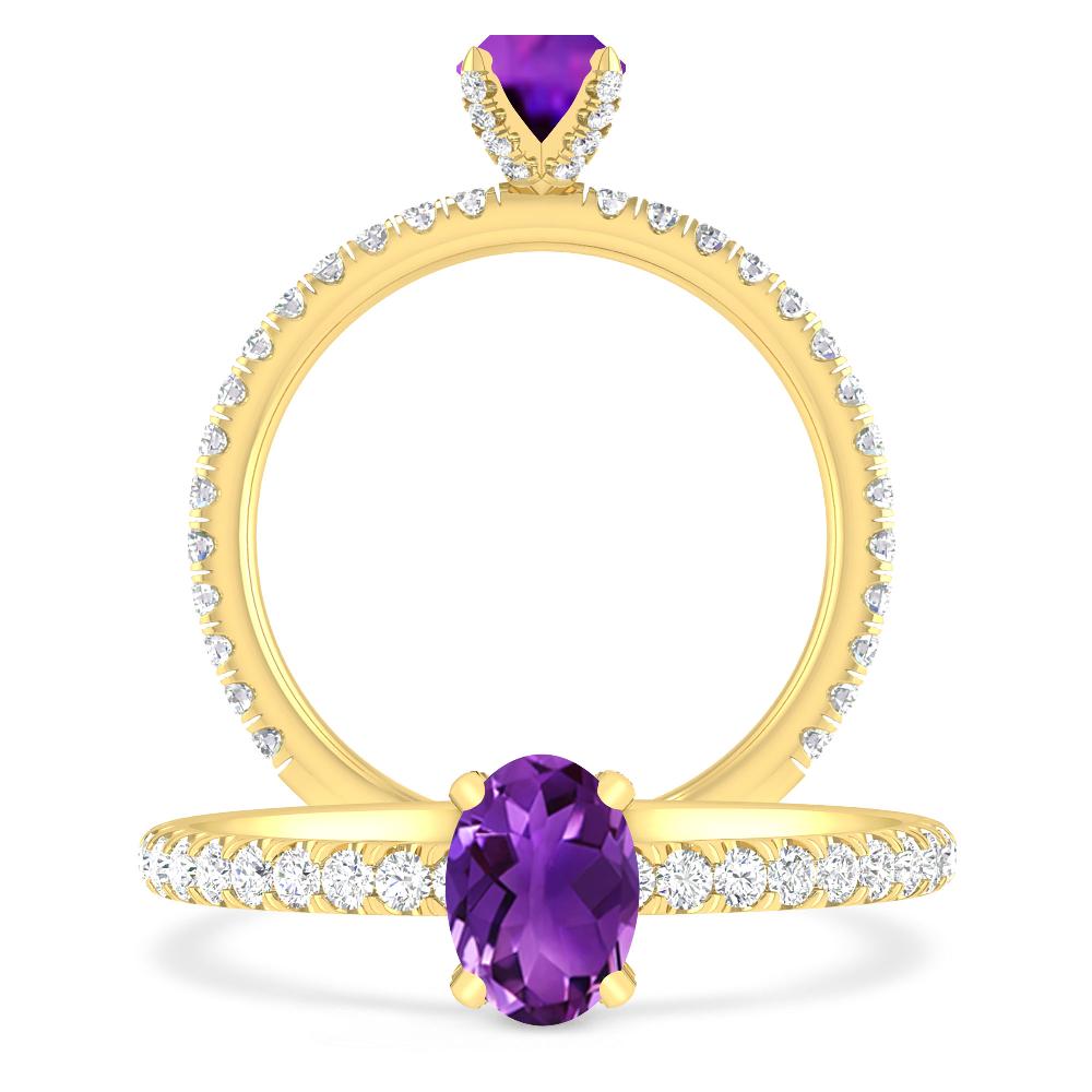 Yellow Gold - Amethyst