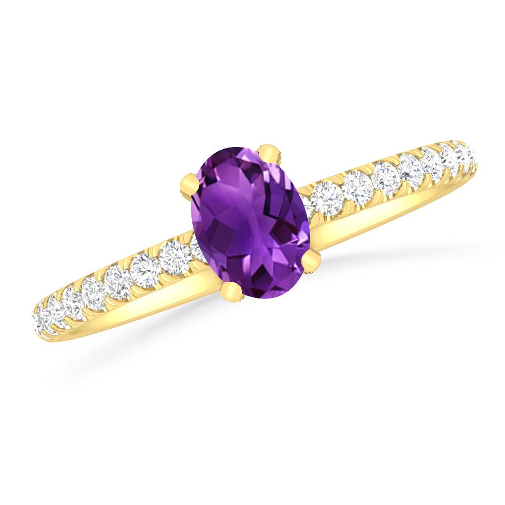 Yellow Gold - Amethyst