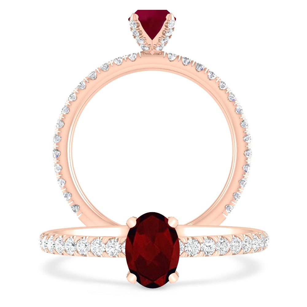 Rose Gold - Garnet