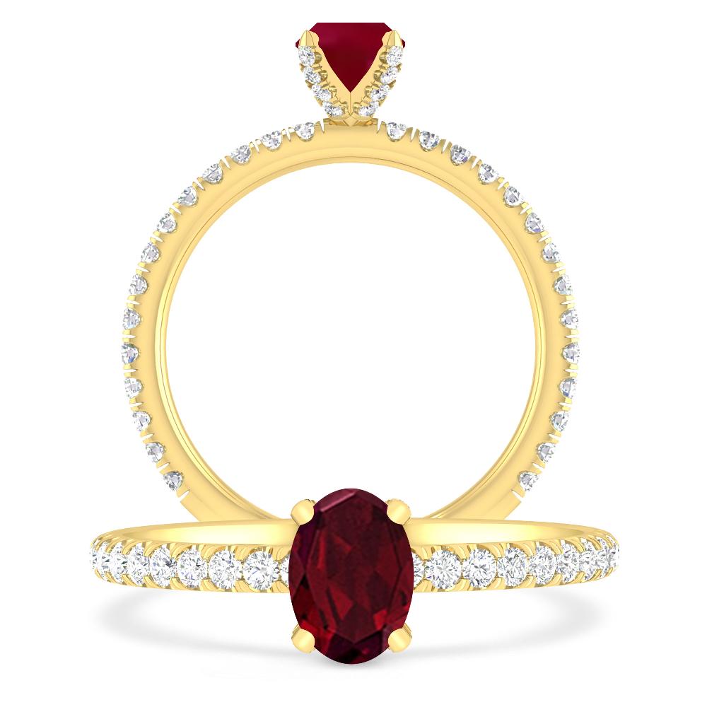 Yellow Gold - Garnet