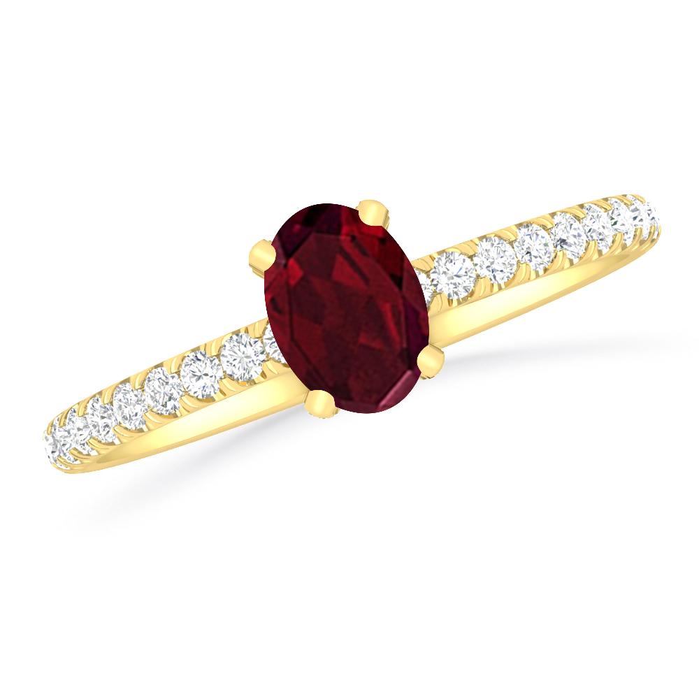 Yellow Gold - Garnet