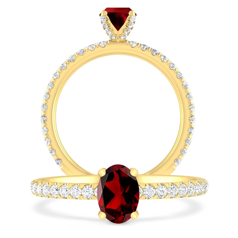 Yellow Gold - Garnet