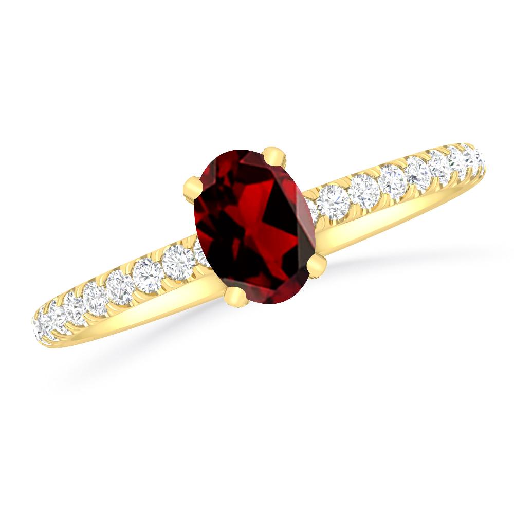 Yellow Gold - Garnet