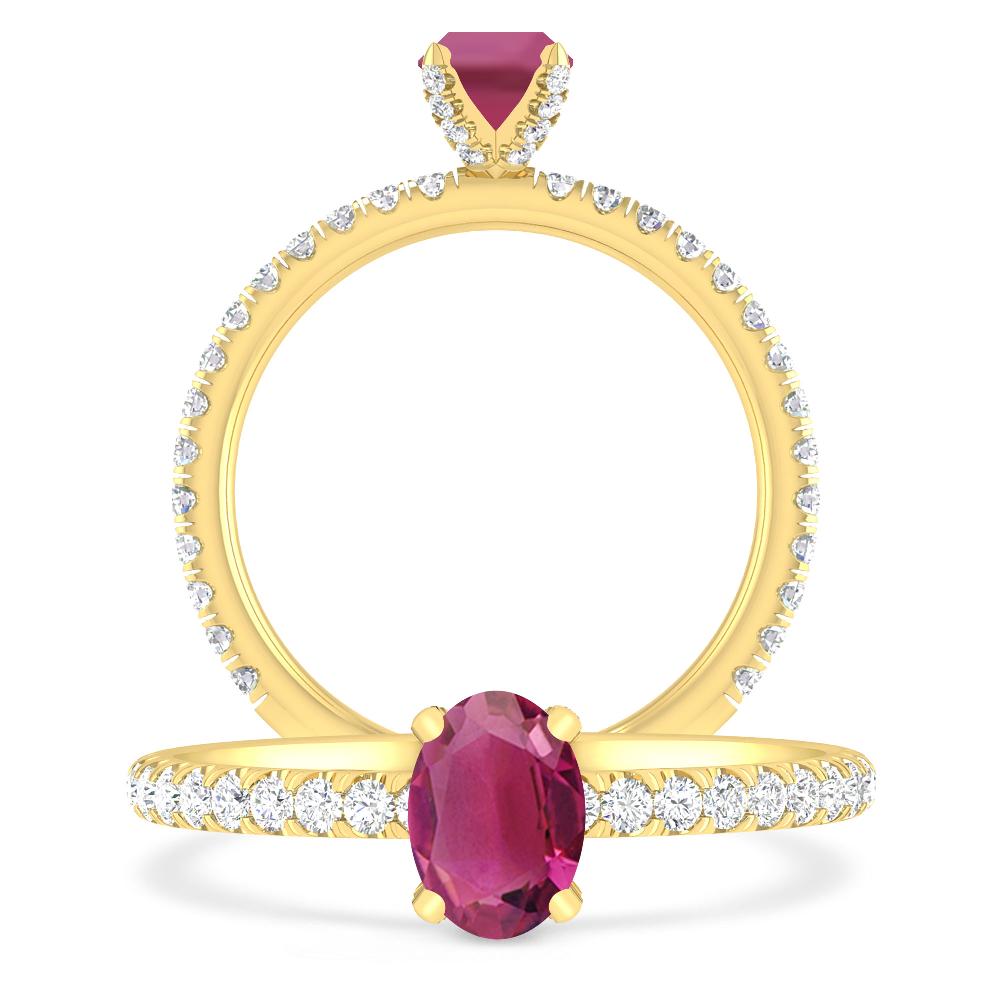 Yellow Gold - Pink Tourmaline