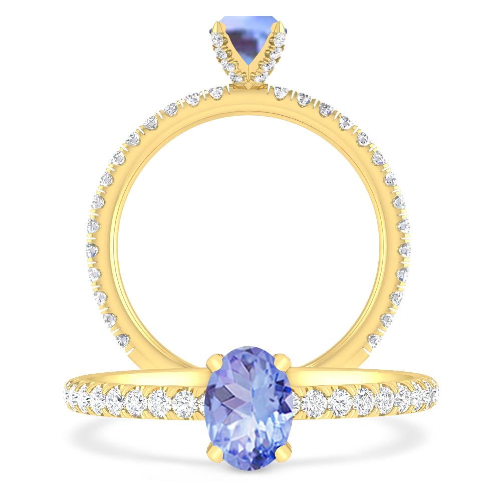 Yellow Gold - Tanzanite