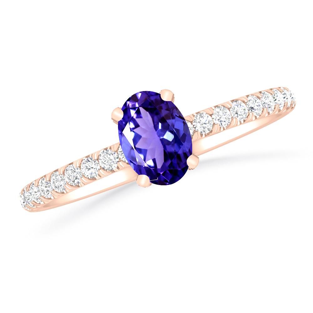 Rose Gold - Tanzanite