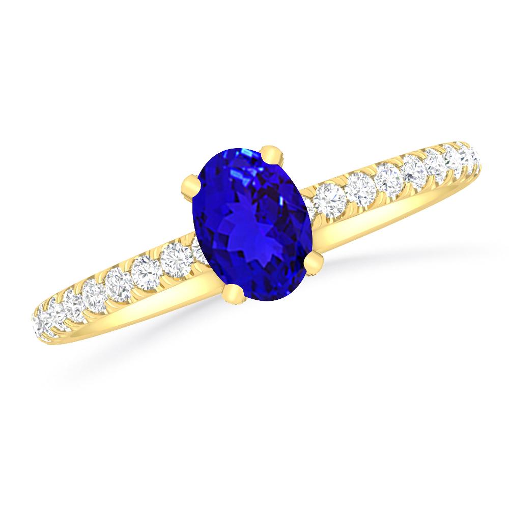 Yellow Gold - Tanzanite