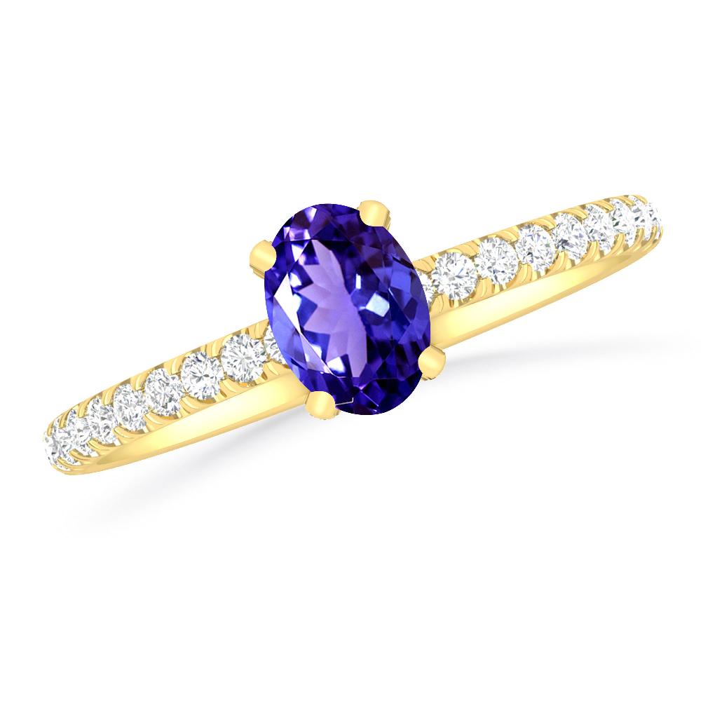 Yellow Gold - Tanzanite