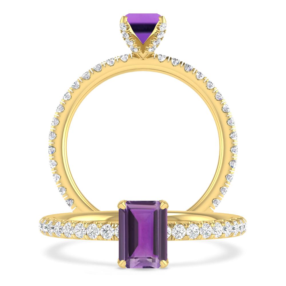 Yellow Gold - Amethyst