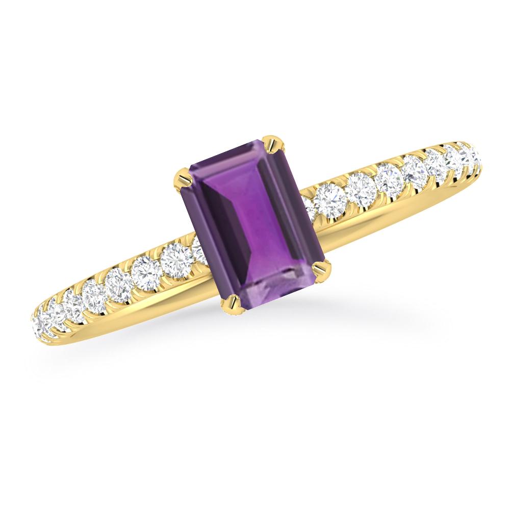 Yellow Gold - Amethyst