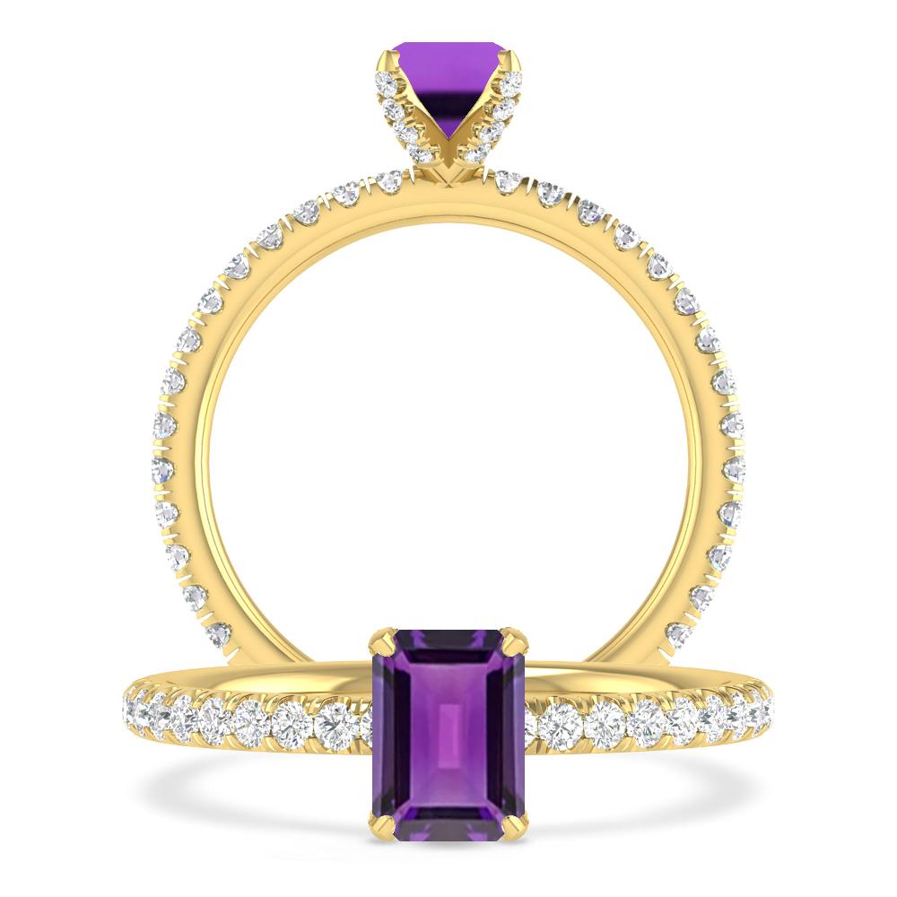 Yellow Gold - Amethyst