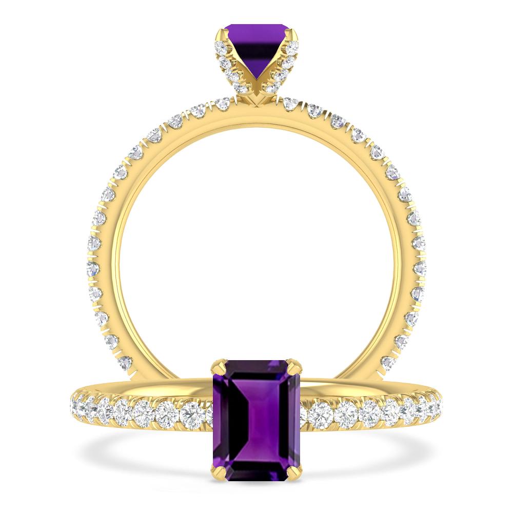 Yellow Gold - Amethyst