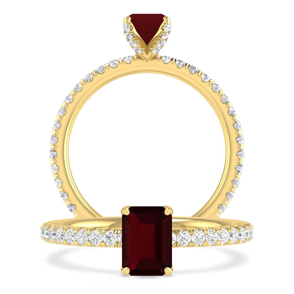 Yellow Gold - Garnet