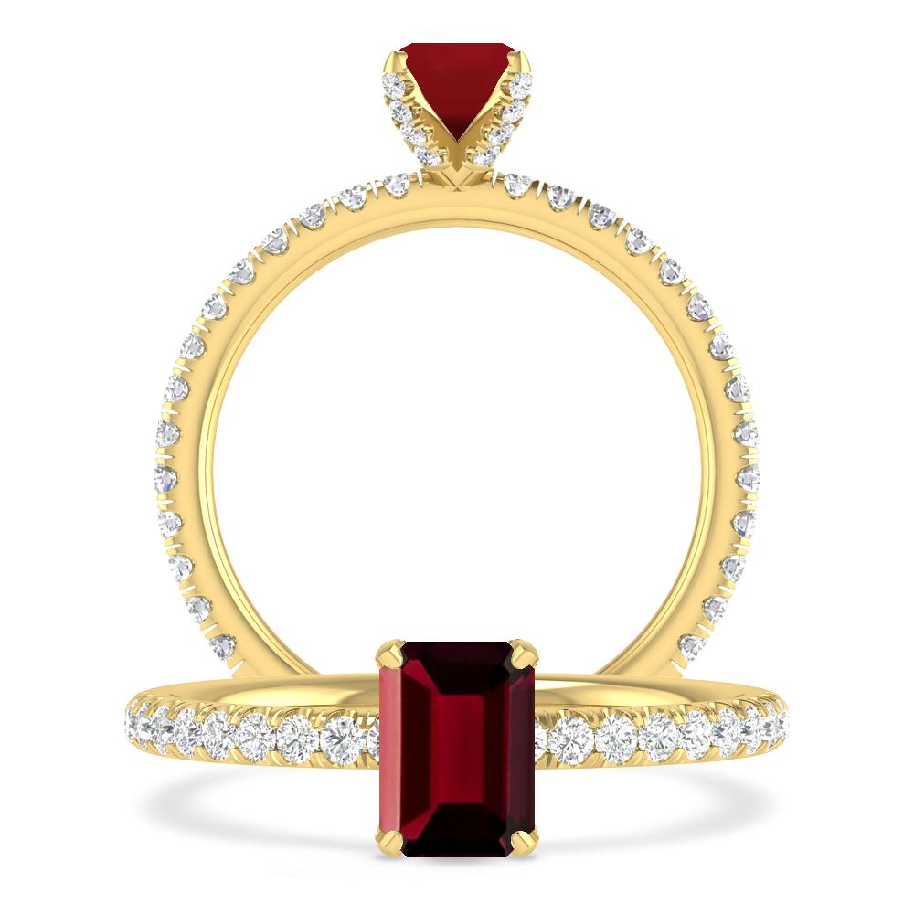 Yellow Gold - Garnet