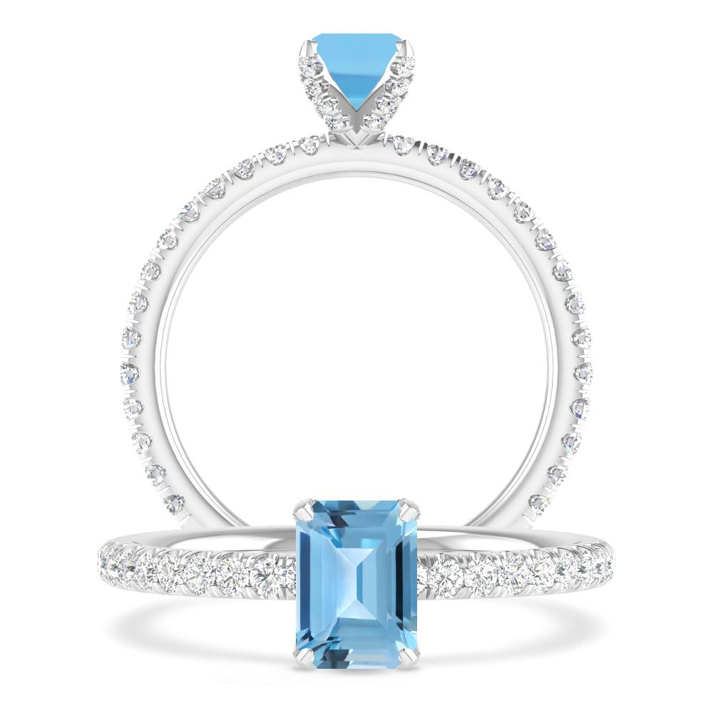 White Gold - Blue Topaz