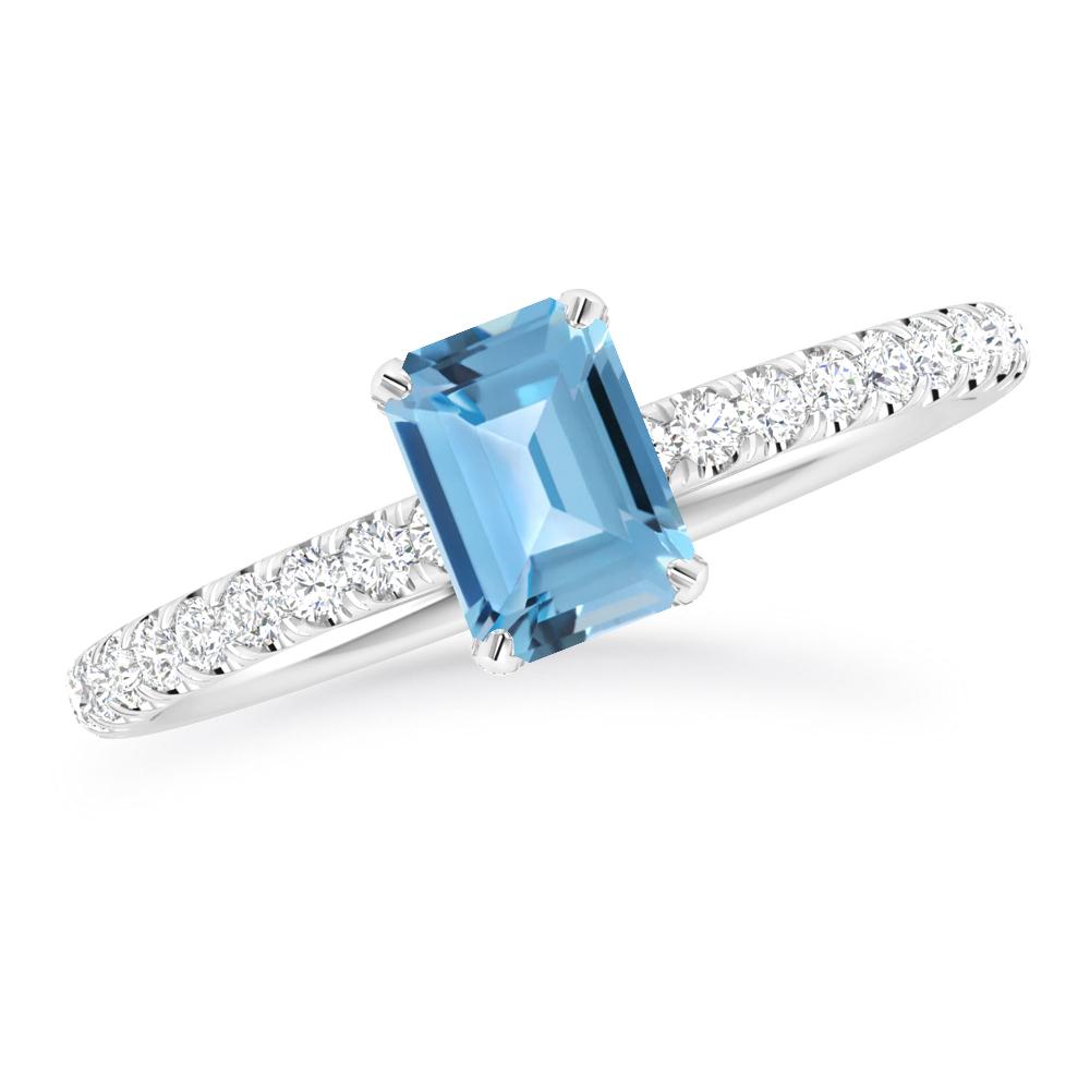 White Gold - Blue Topaz