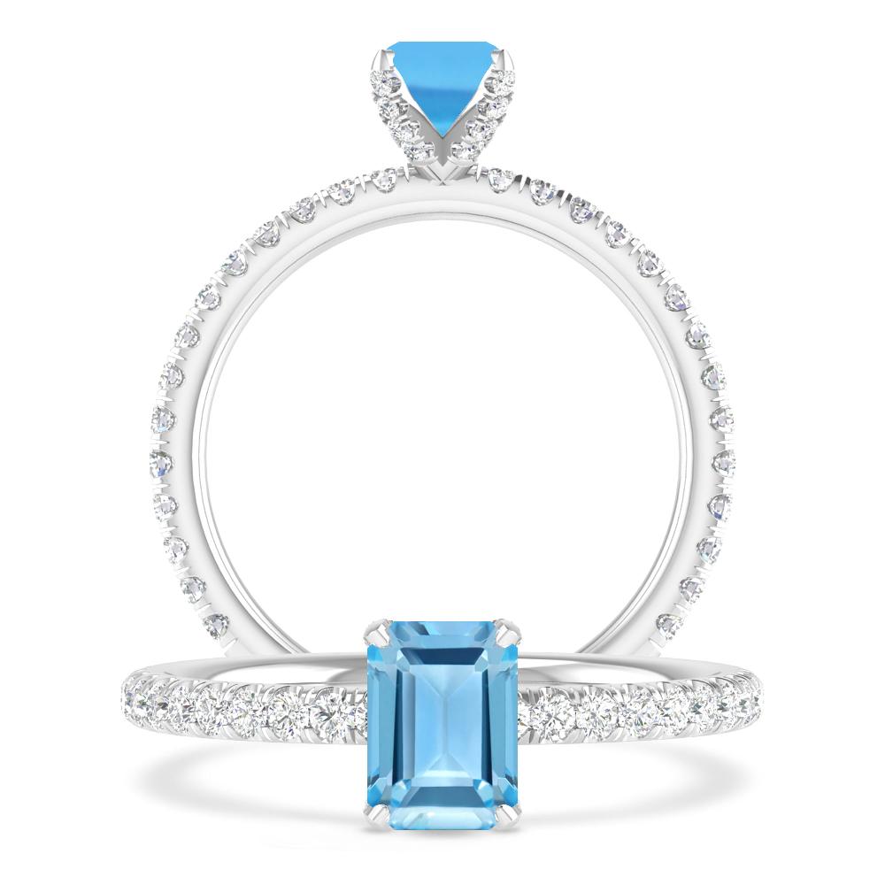 White Gold - Blue Topaz