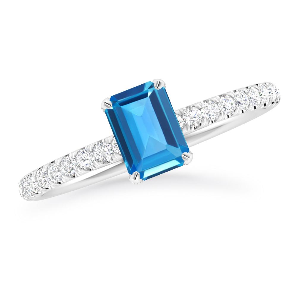 White Gold - Blue Topaz