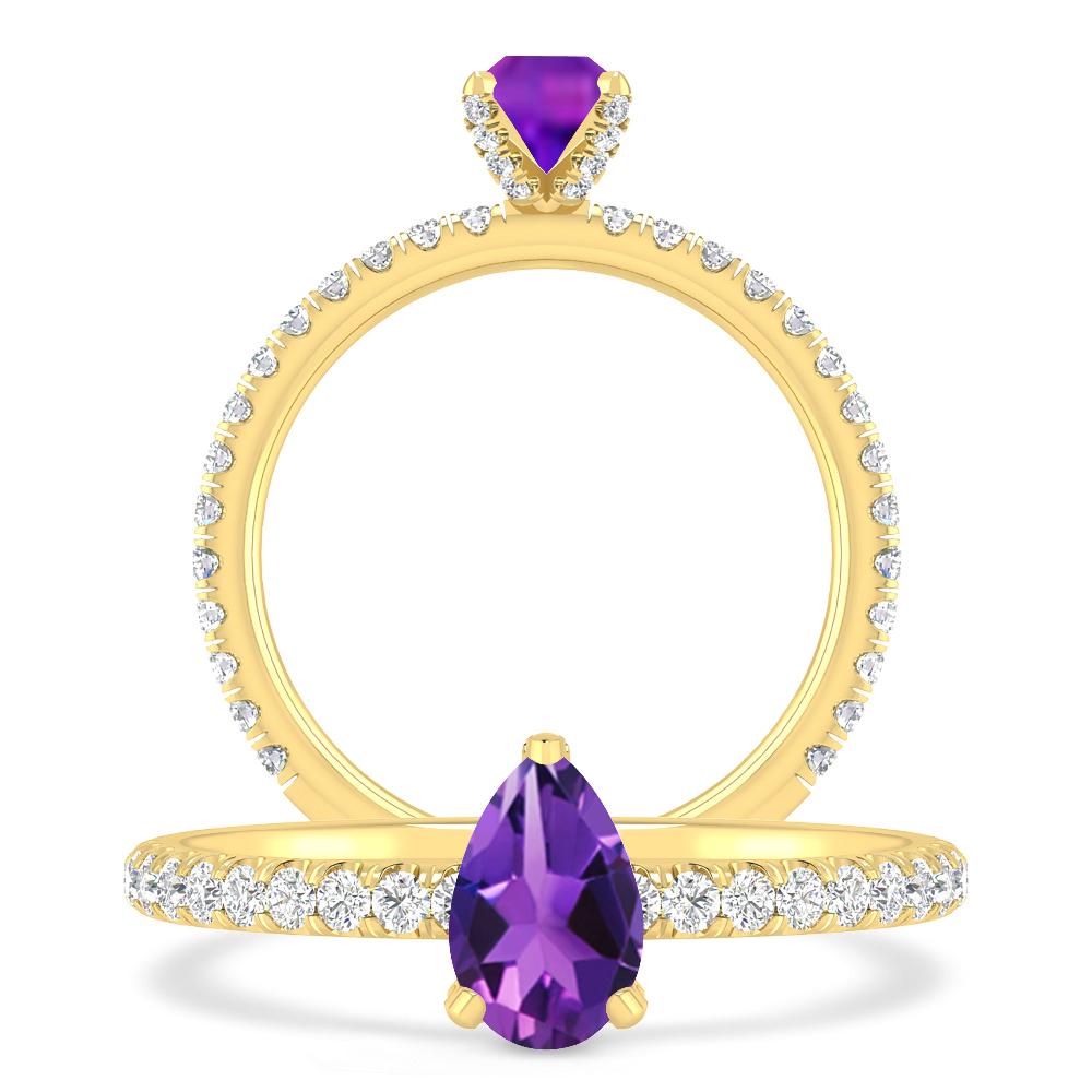 Yellow Gold - Amethyst