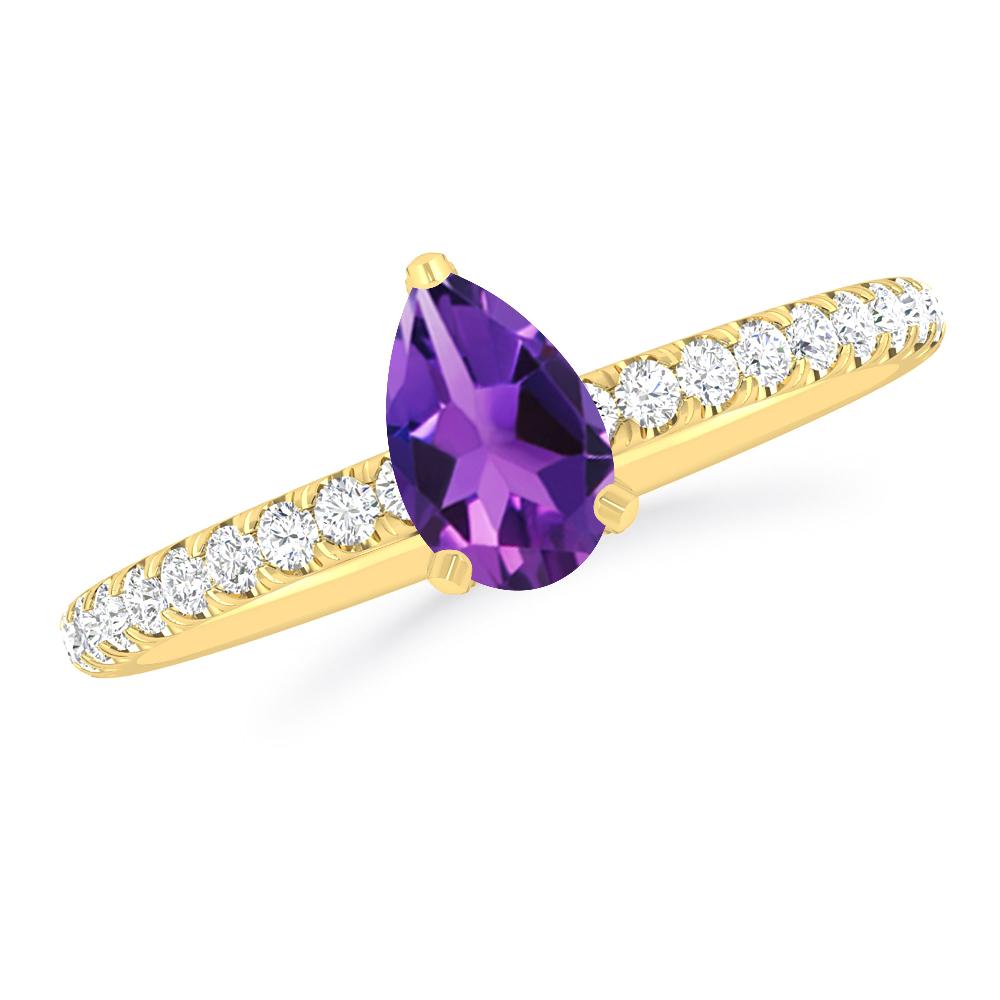 Yellow Gold - Amethyst