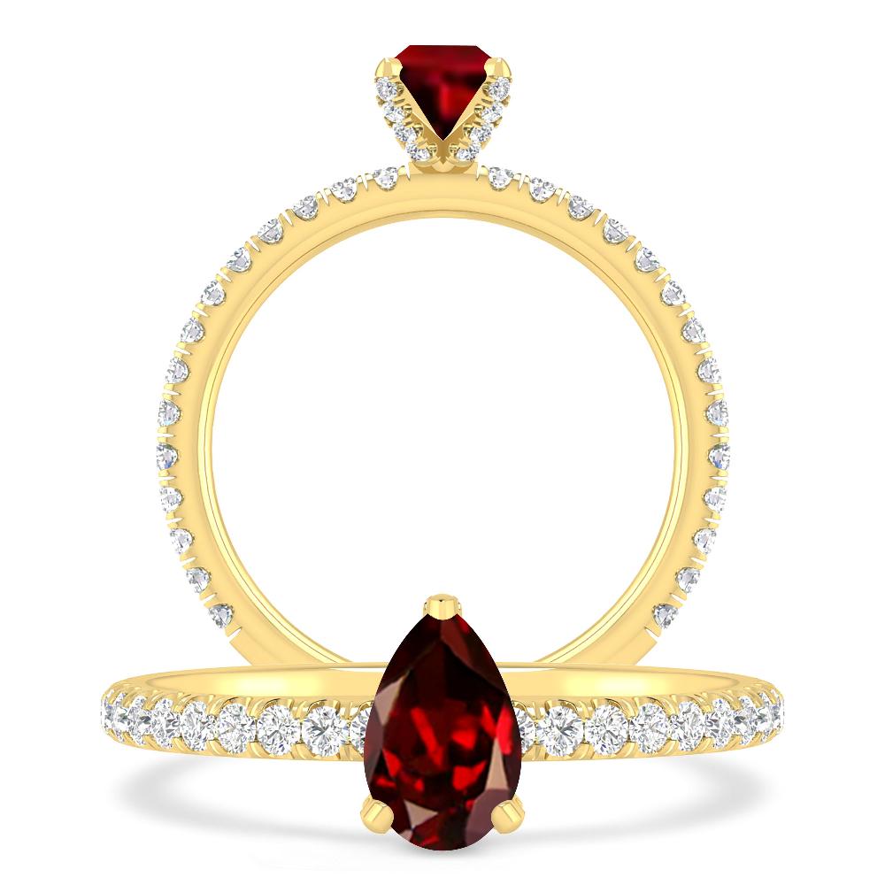 Yellow Gold - Garnet