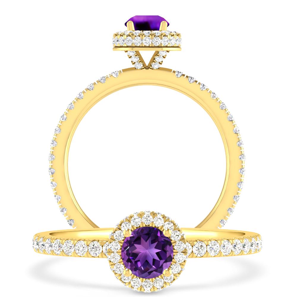 Yellow Gold - Amethyst