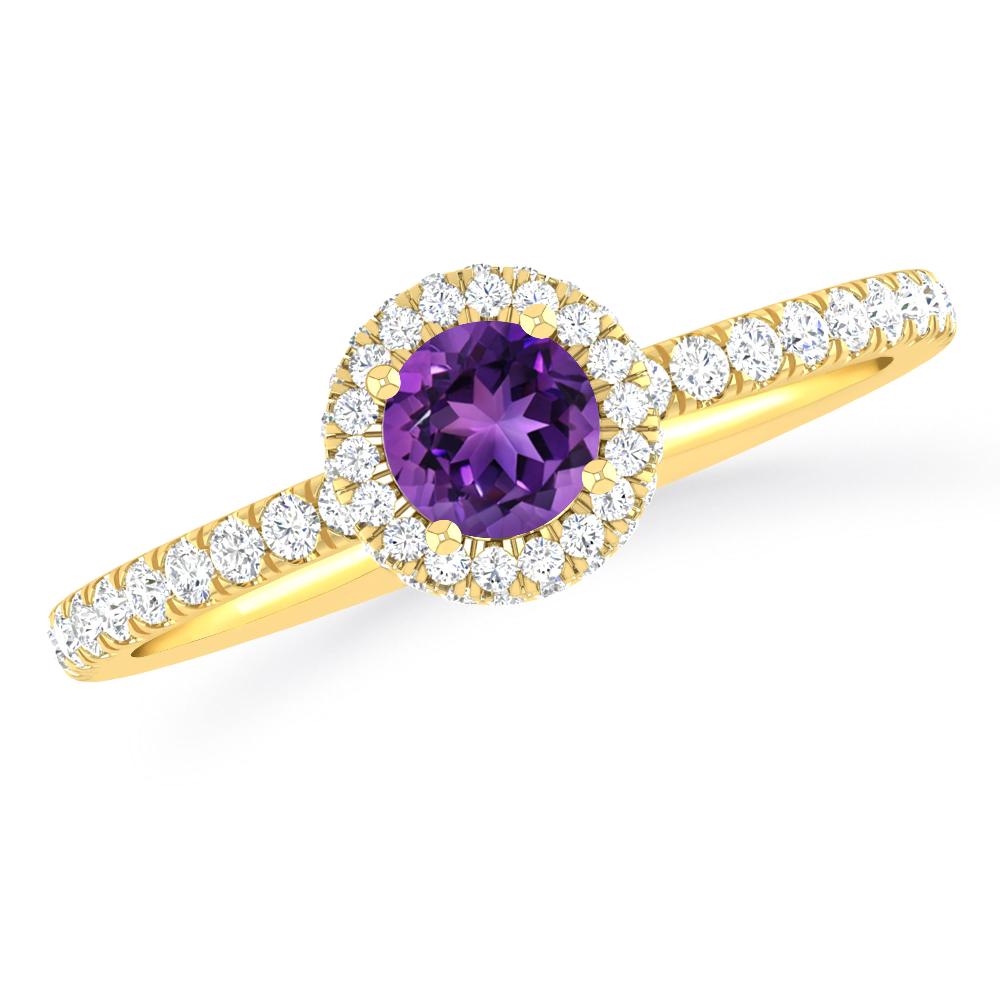 Yellow Gold - Amethyst