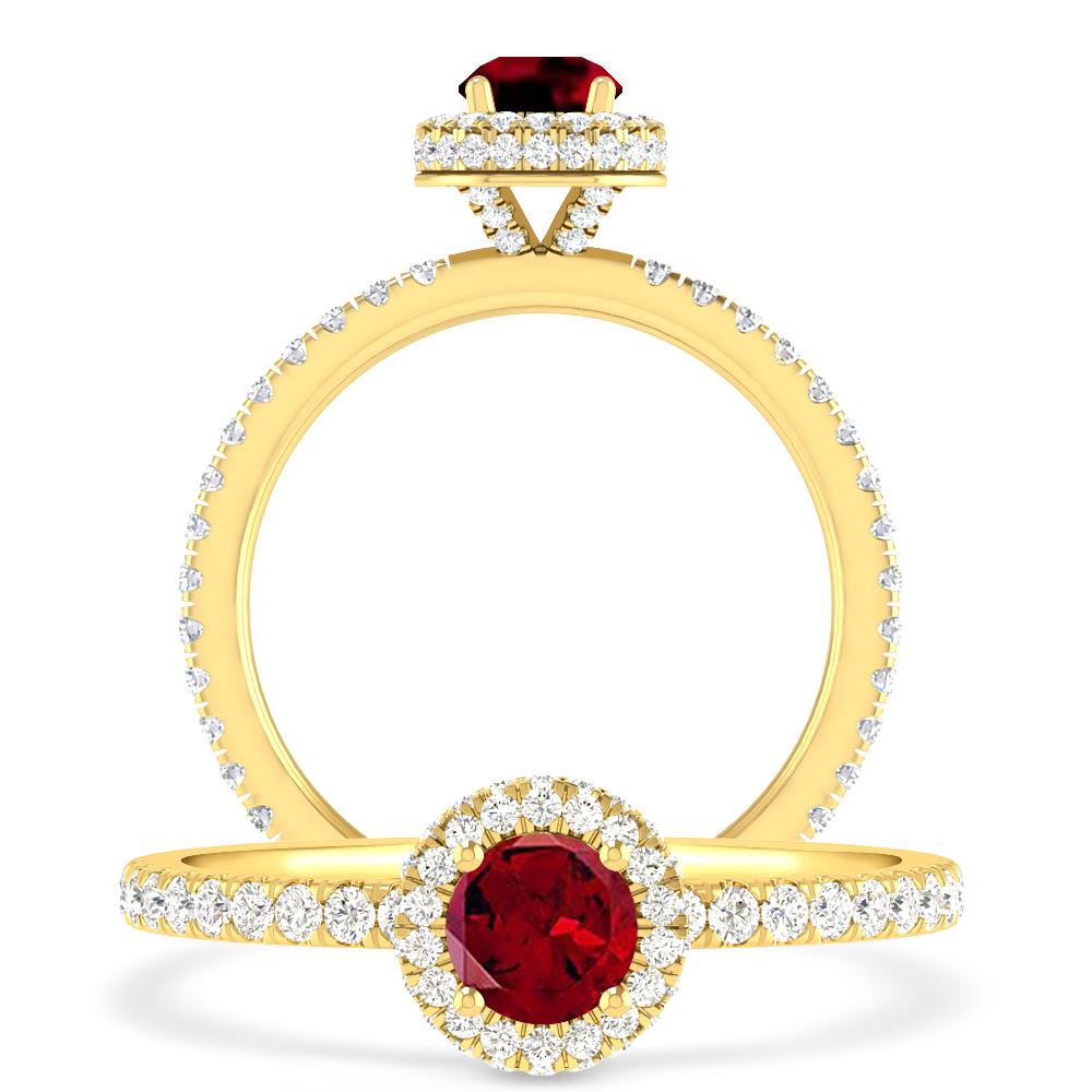 Yellow Gold - Garnet