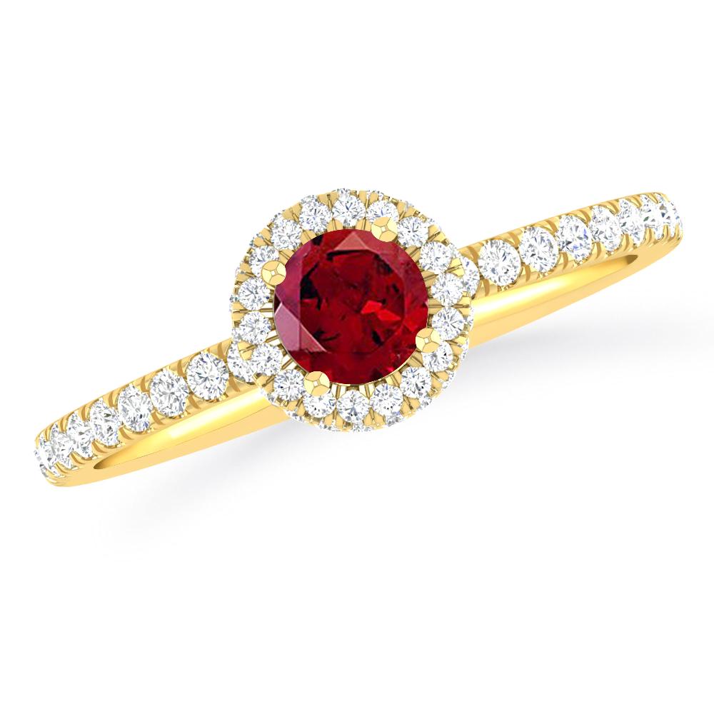 Yellow Gold - Garnet