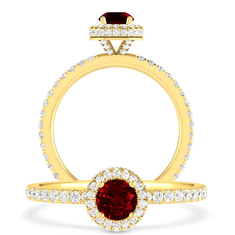 Yellow Gold - Ruby