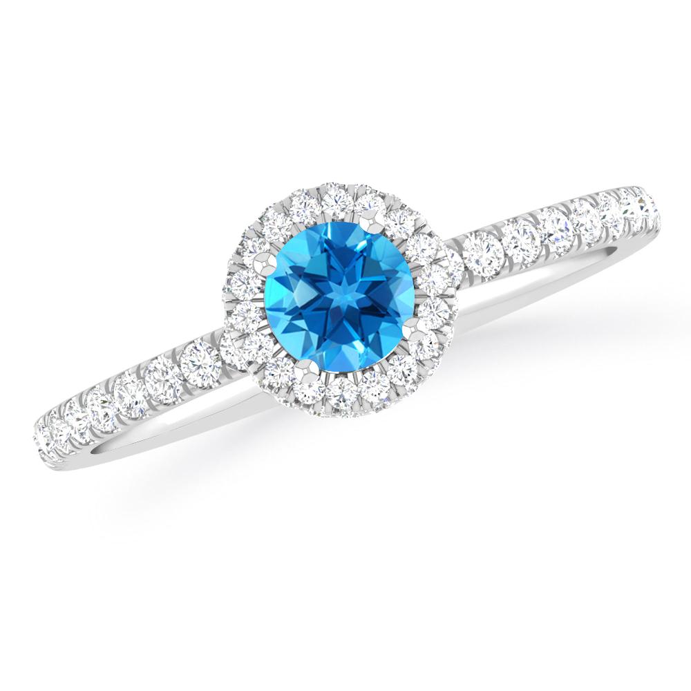 White Gold - Blue Topaz