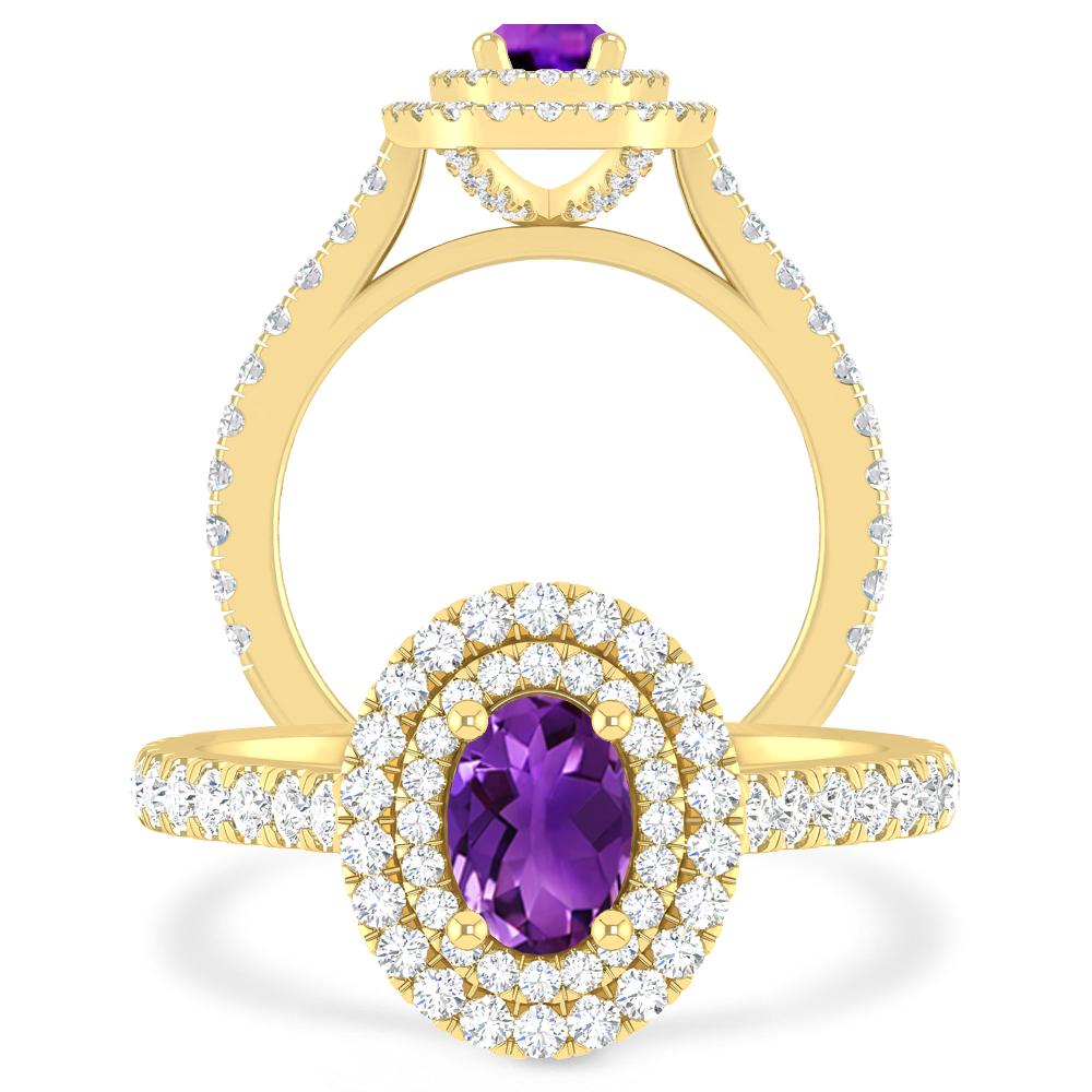 Yellow Gold - Amethyst