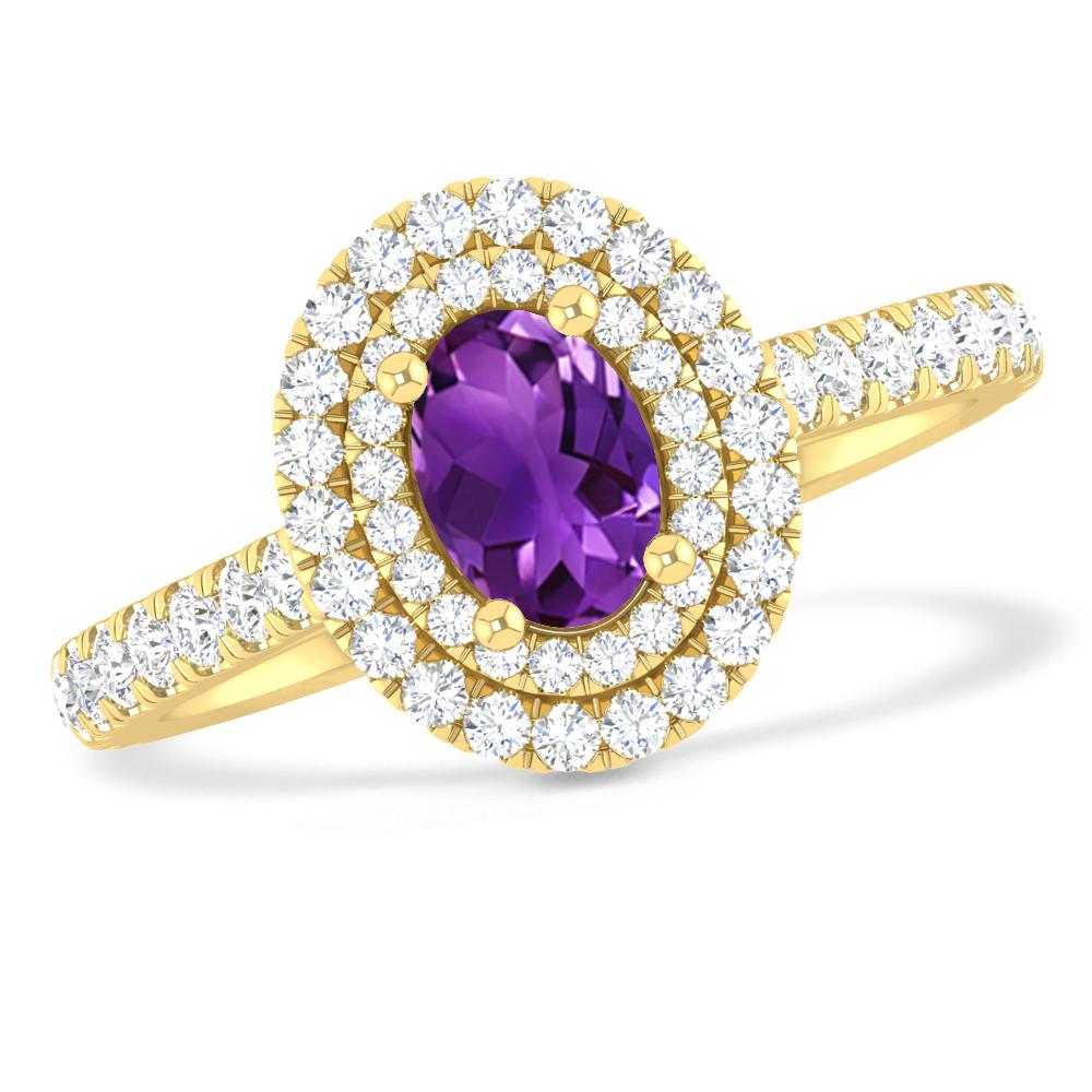 Yellow Gold - Amethyst