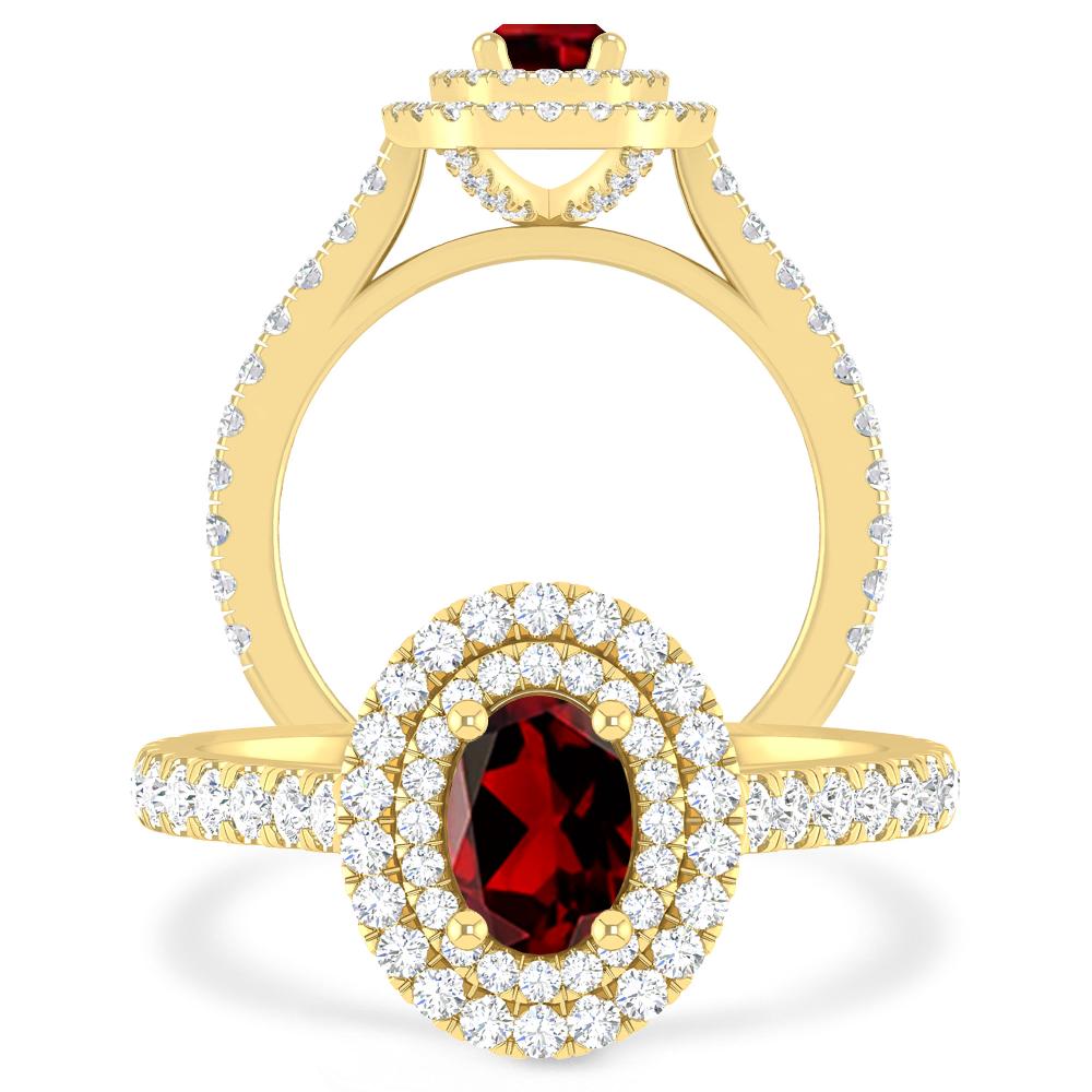 Yellow Gold - Garnet