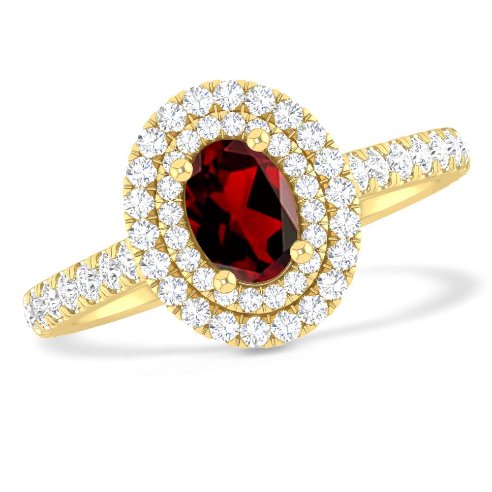 Yellow Gold - Garnet