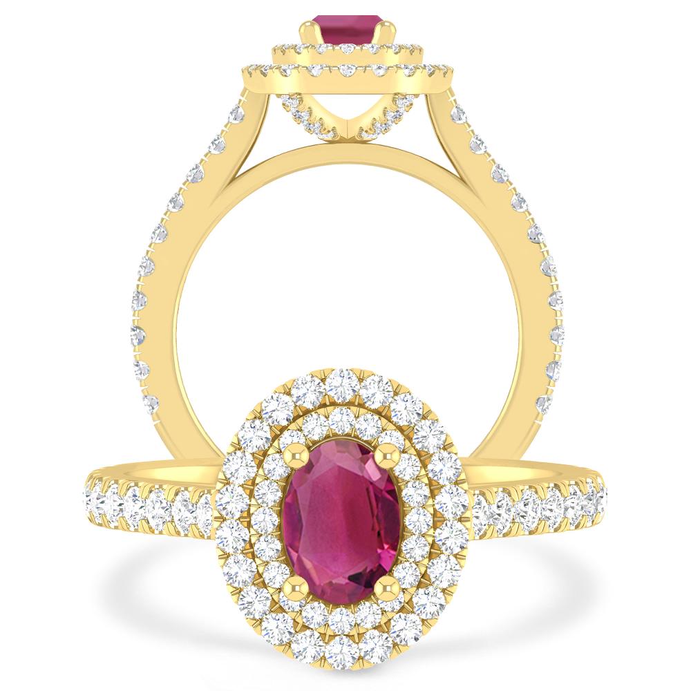 Yellow Gold - Pink Tourmaline