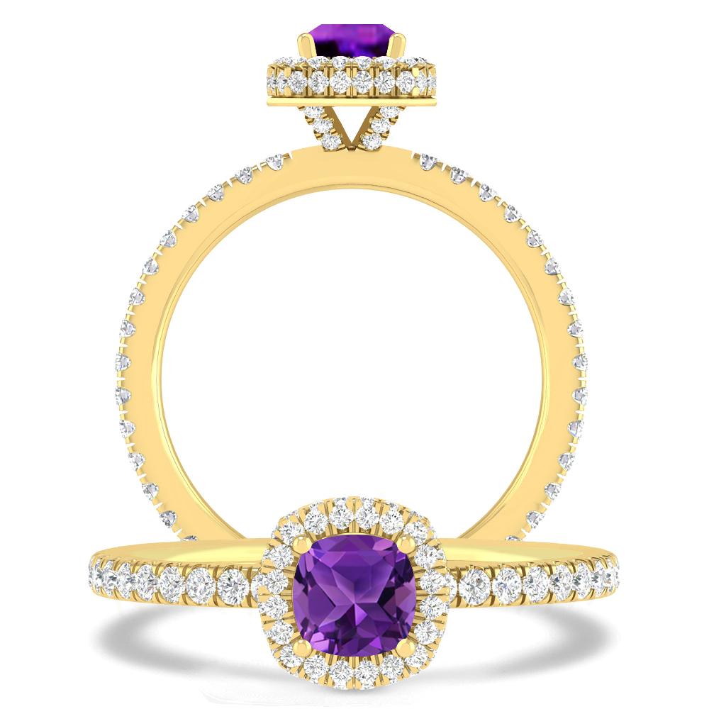 Yellow Gold - Amethyst