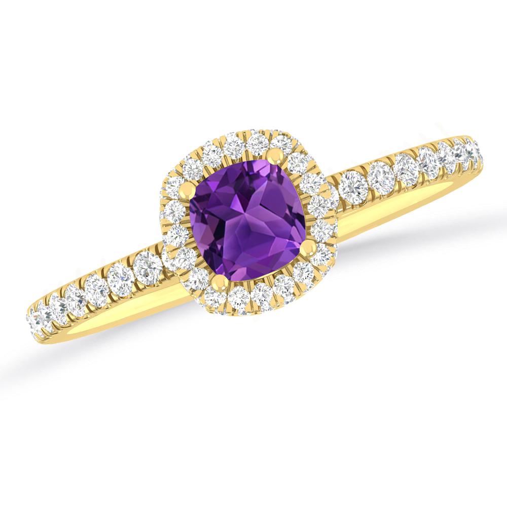 Yellow Gold - Amethyst