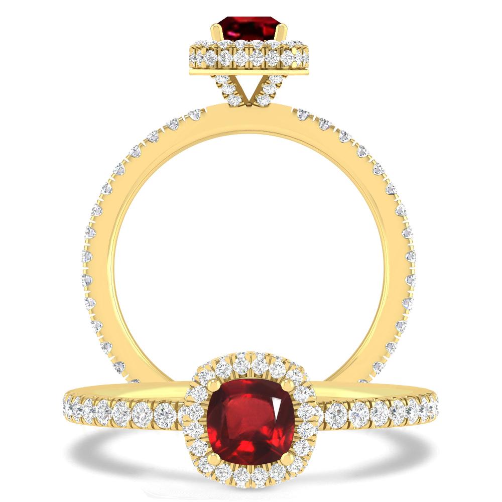 Yellow Gold - Ruby