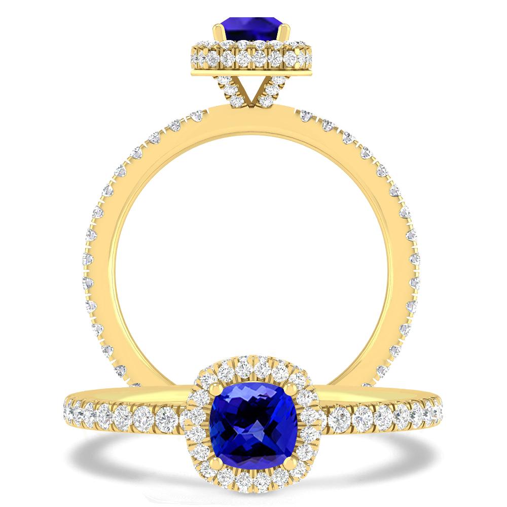 Yellow Gold - Tanzanite