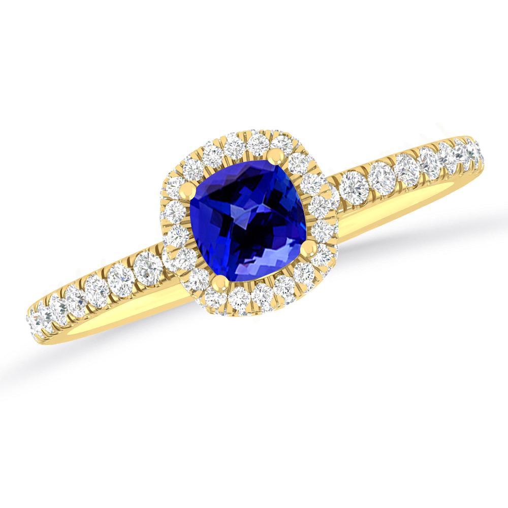 Yellow Gold - Tanzanite