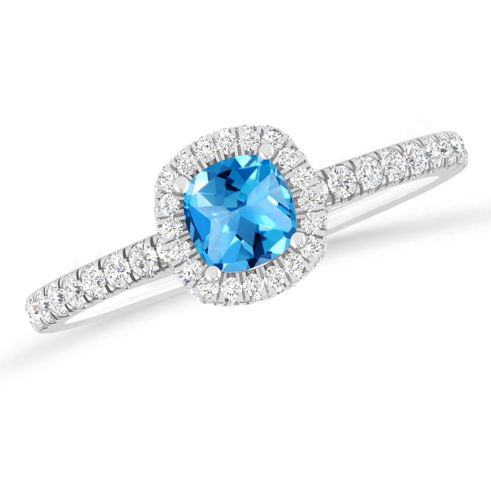 White Gold - Blue Topaz